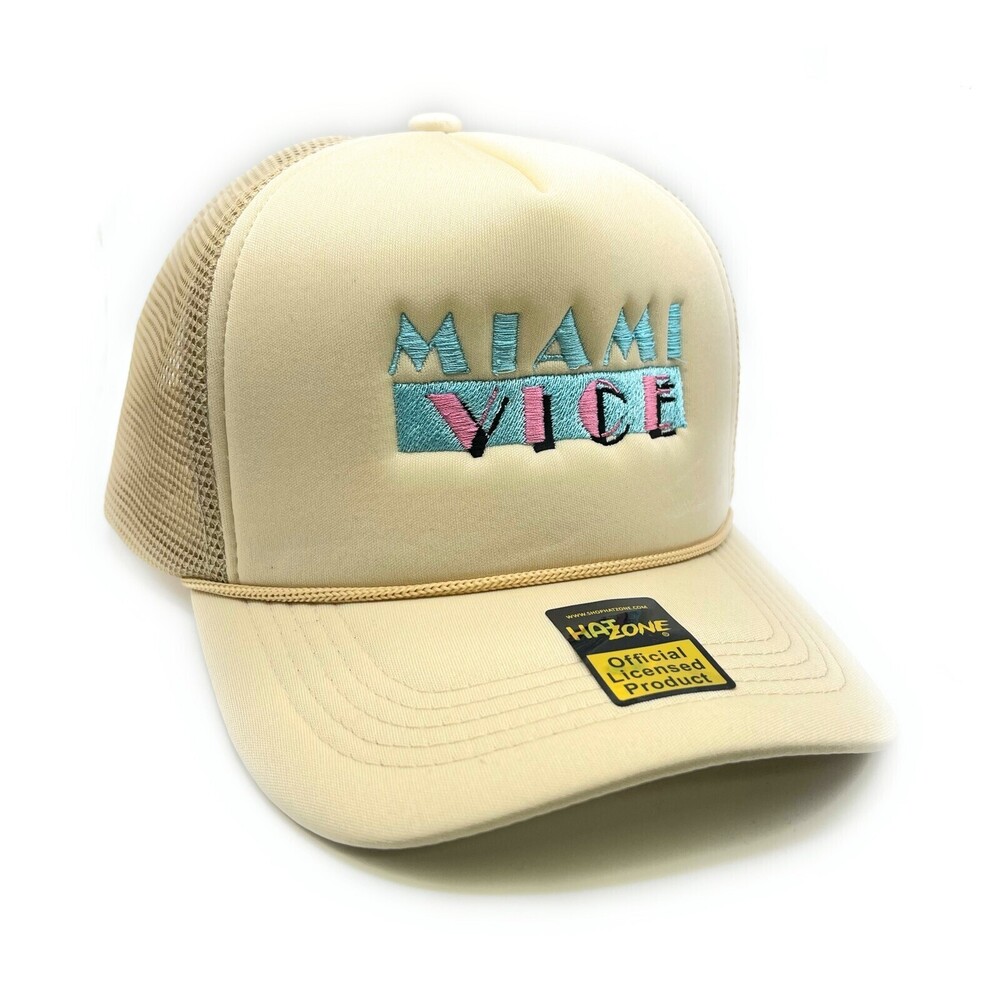 Miami Vice Mesh Trucker Snapback (Khaki)